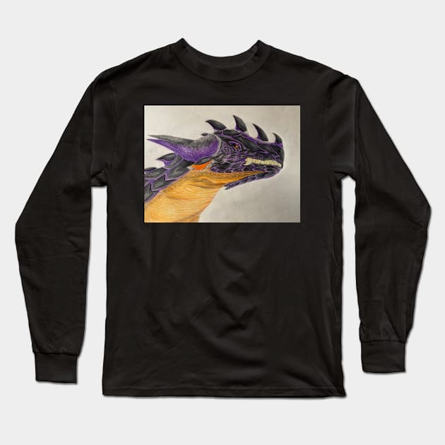 Storm Dragon Long Sleeve T-Shirt by Innominatam Designs